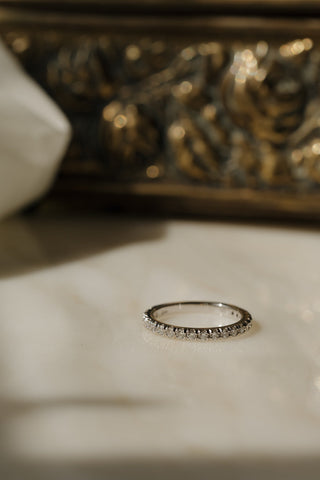 0.13 TCW Round Twisted Moissanite Wedding Band