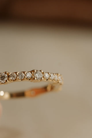 0.13 TCW Round Twisted Moissanite Wedding Band