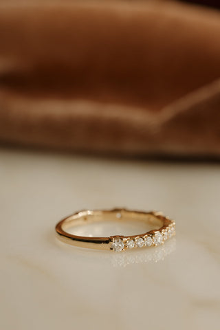 0.13 TCW Round Twisted Moissanite Wedding Band