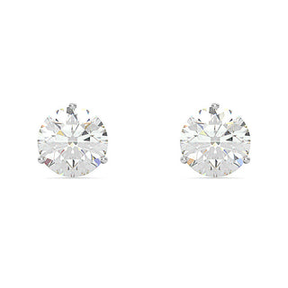 0.6 TCW Round Cut Solitaire Style Moissanite Earrings 2