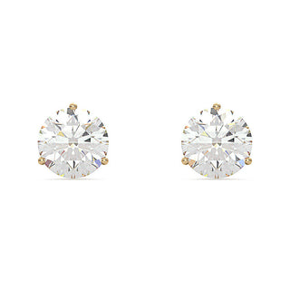 0.6 TCW Round Cut Solitaire Style Moissanite Earrings 3