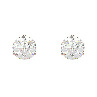 0.6 TCW Round Cut Solitaire Style Moissanite Earrings 1