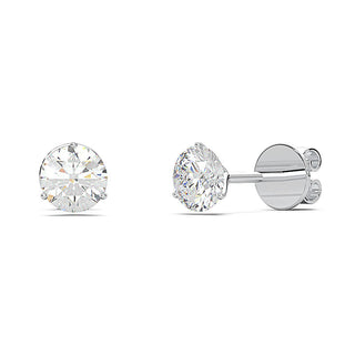 0.6 TCW Round Cut Solitaire Style Moissanite Earrings 6