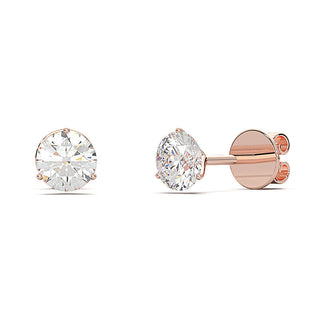 0.6 TCW Round Cut Solitaire Style Moissanite Earrings 4