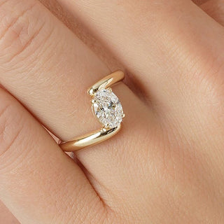 2 CT Round Three Stones Lab Grown Diamond Engagement Ring