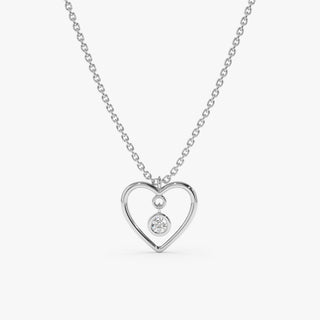 1.0 CT Round Bezel Solitaire Lab Grown Diamond Necklace