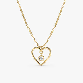 1.0 CT Round Bezel Solitaire Lab Grown Diamond Necklace