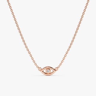 1.0 CT Round Bezel Solitaire Lab Grown Diamond Necklace