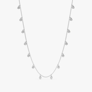 1.0 CT Round Bezel Solitaire Lab Grown Diamond Necklace