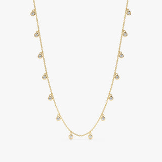 1.0 CT Round Bezel Solitaire Lab Grown Diamond Necklace
