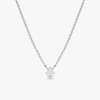 1.0 CT Round Bezel Solitaire Lab Grown Diamond Necklace