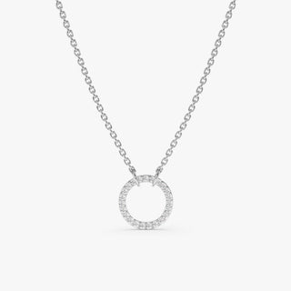 1.0 CT Round Bezel Solitaire Lab Grown Diamond Necklace