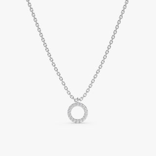 1.0 CT Round Bezel Solitaire Lab Grown Diamond Necklace