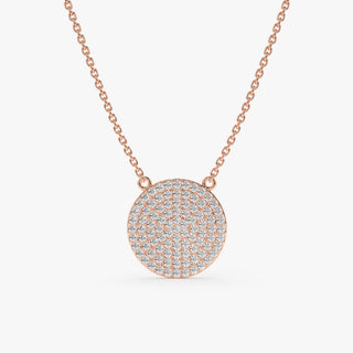 1.0 CT Round Bezel Solitaire Lab Grown Diamond Necklace