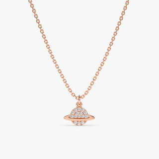 1.0 CT Round Bezel Solitaire Lab Grown Diamond Necklace