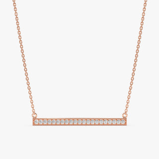 1.0 CT Round Bezel Solitaire Lab Grown Diamond Necklace