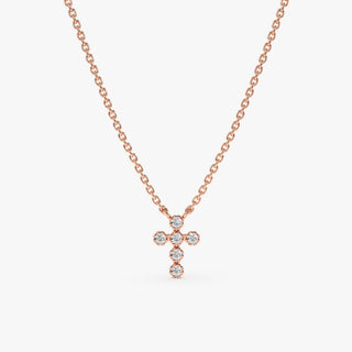 1.0 CT Round Bezel Solitaire Lab Grown Diamond Necklace