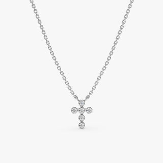 1.0 CT Round Bezel Solitaire Lab Grown Diamond Necklace