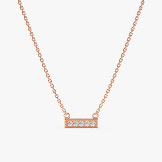1.0 CT Round Bezel Solitaire Lab Grown Diamond Necklace