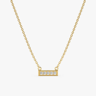 1.0 CT Round Bezel Solitaire Lab Grown Diamond Necklace