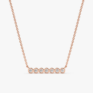 1.0 CT Round Bezel Solitaire Lab Grown Diamond Necklace