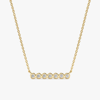 1.0 CT Round Bezel Solitaire Lab Grown Diamond Necklace