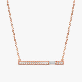 1.0 CT Round Bezel Solitaire Lab Grown Diamond Necklace