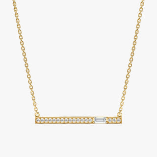 1.0 CT Round Bezel Solitaire Lab Grown Diamond Necklace