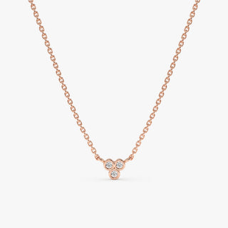 1.0 CT Round Bezel Solitaire Lab Grown Diamond Necklace