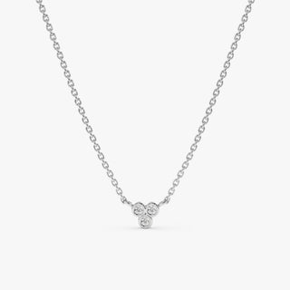 1.0 CT Round Bezel Solitaire Lab Grown Diamond Necklace