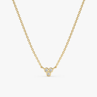 1.0 CT Round Bezel Solitaire Lab Grown Diamond Necklace