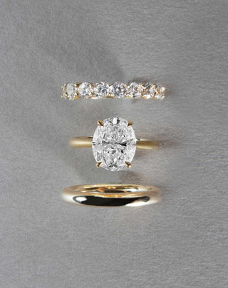 Emerald Pave Engagement Ring – 1 CT Lab Grown Diamond