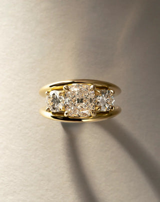 Emerald Pave Engagement Ring – 1 CT Lab Grown Diamond