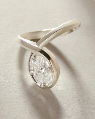 Emerald Pave Engagement Ring – 1 CT Lab Grown Diamond