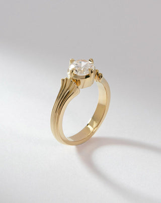 Emerald Pave Engagement Ring – 1 CT Lab Grown Diamond