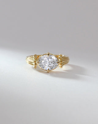 Emerald Pave Engagement Ring – 1 CT Lab Grown Diamond