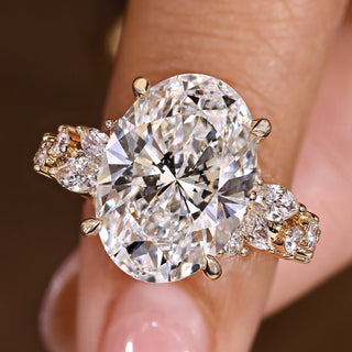 Cushion Hidden Halo Lab Grown Diamond Engagement Ring