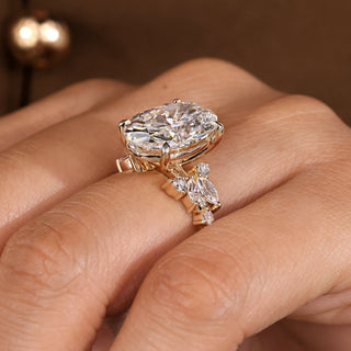 Cushion Hidden Halo Lab Grown Diamond Engagement Ring