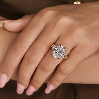 Cushion Hidden Halo Lab Grown Diamond Engagement Ring