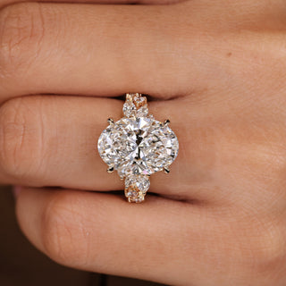Cushion Hidden Halo Lab Grown Diamond Engagement Ring