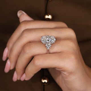 Cushion Hidden Halo Lab Grown Diamond Engagement Ring