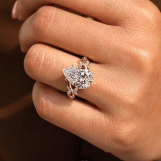 Cushion Hidden Halo Lab Grown Diamond Engagement Ring