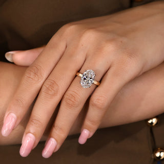 Cushion Hidden Halo Lab Grown Diamond Engagement Ring