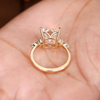 Cushion Hidden Halo Lab Grown Diamond Engagement Ring