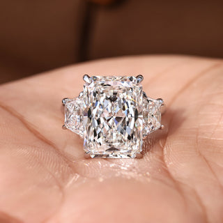 Cushion Hidden Halo Lab Grown Diamond Engagement Ring