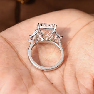 Cushion Hidden Halo Lab Grown Diamond Engagement Ring