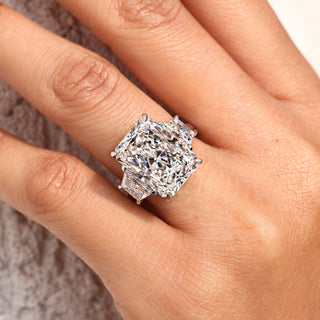 Cushion Hidden Halo Lab Grown Diamond Engagement Ring