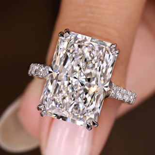 Cushion Hidden Halo Lab Grown Diamond Engagement Ring
