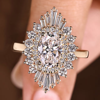 Cushion Hidden Halo Lab Grown Diamond Engagement Ring