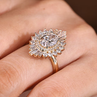 Cushion Hidden Halo Lab Grown Diamond Engagement Ring